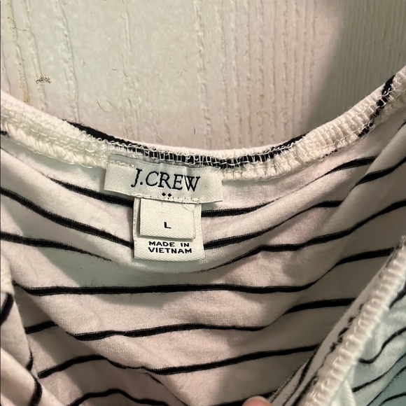 J.Crew Striped Bodysuit with Ruffle Sleeves - Picture 2 of 7